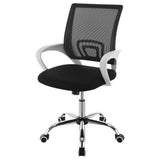 Silla de escritorio ajustable y tapizada Felton para oficina en casa, color negro