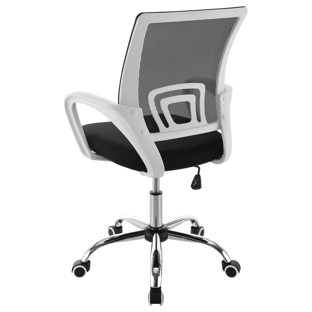 Silla de escritorio ajustable y tapizada Felton para oficina en casa, color negro