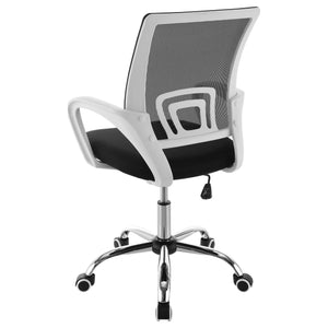 Silla de escritorio ajustable y tapizada Felton para oficina en casa, color negro