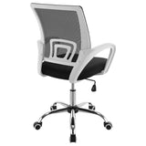 Silla de escritorio ajustable y tapizada Felton para oficina en casa, color negro