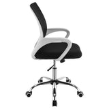 Silla de escritorio ajustable y tapizada Felton para oficina en casa, color negro