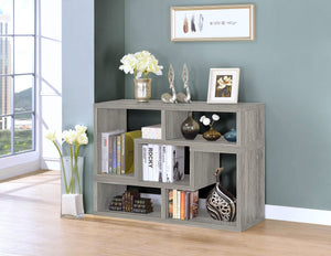 Mueble de TV y estantería multiusos Velma, madera flotante gris