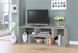 Mueble de TV y estantería multiusos Velma, madera flotante gris