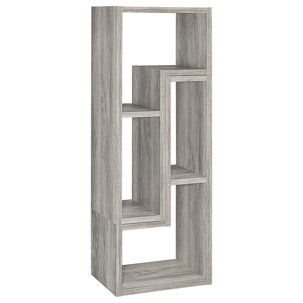 Mueble de TV y estantería multiusos Velma, madera flotante gris