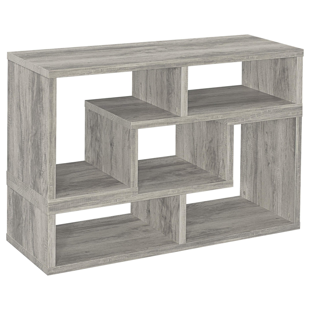 Mueble de TV y estantería multiusos Velma, madera flotante gris