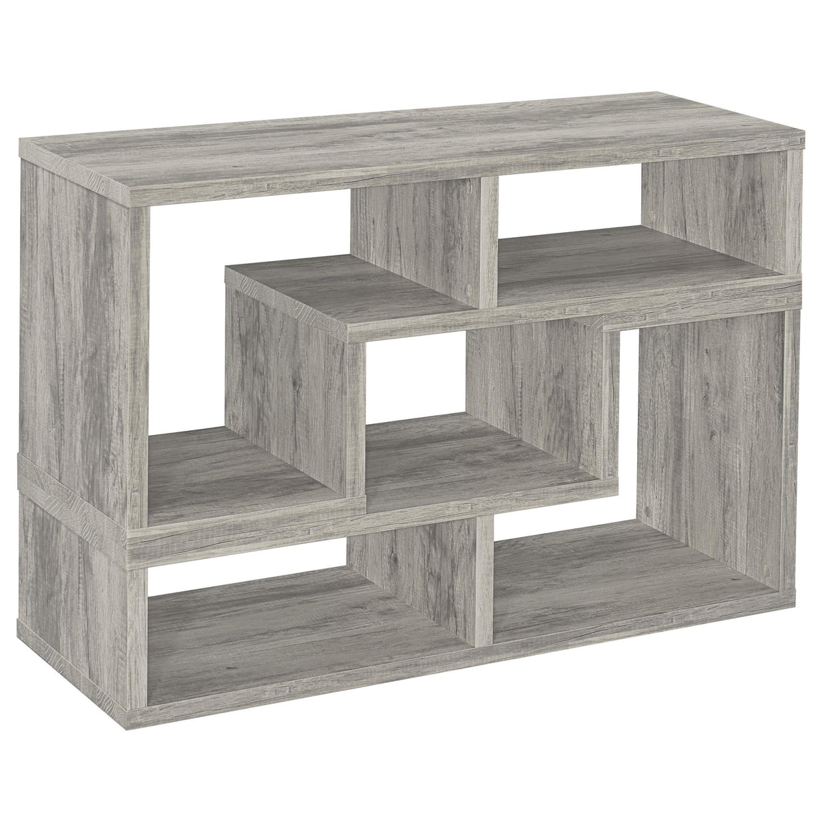 Mueble de TV y estantería multiusos Velma, madera flotante gris