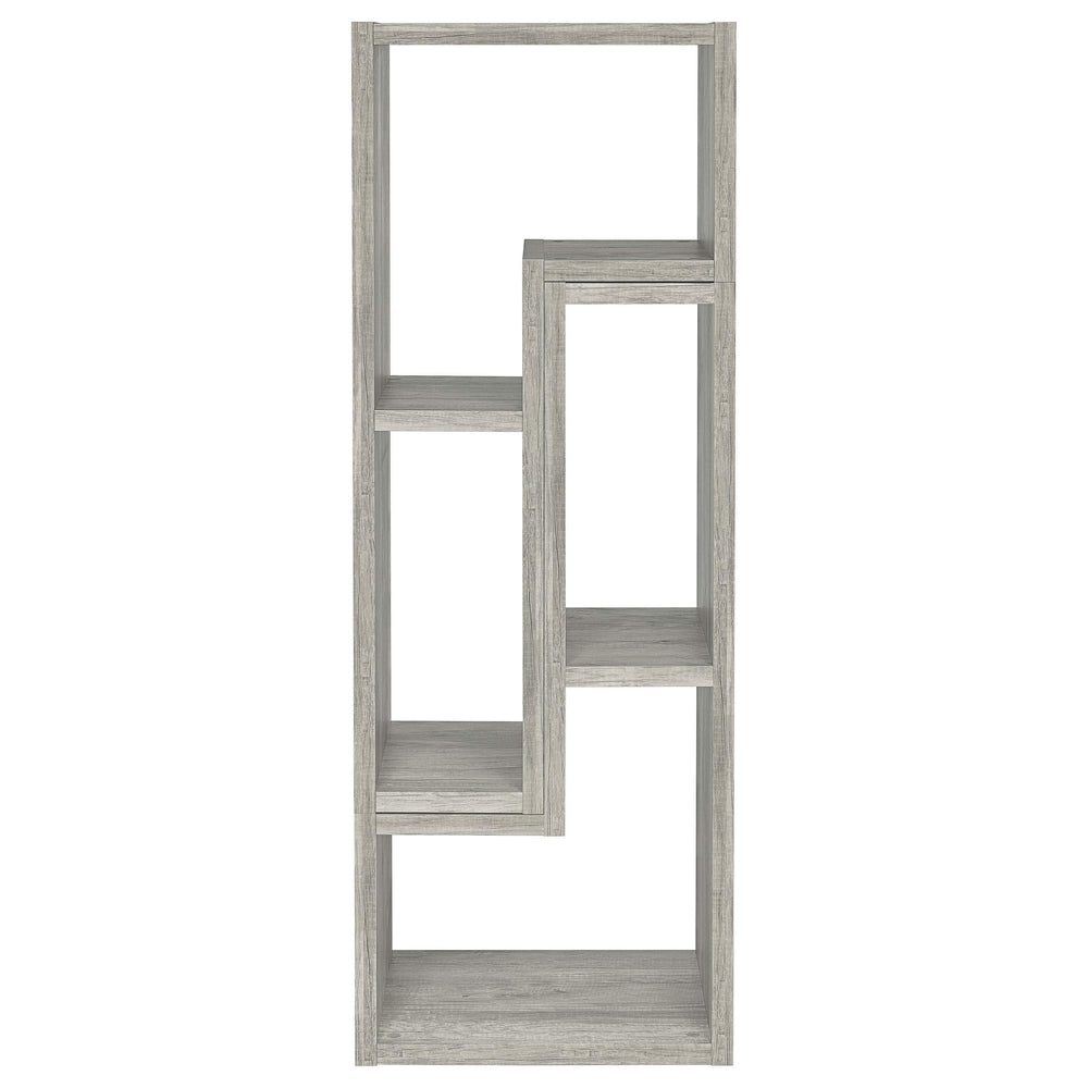 Mueble de TV y estantería multiusos Velma, madera flotante gris