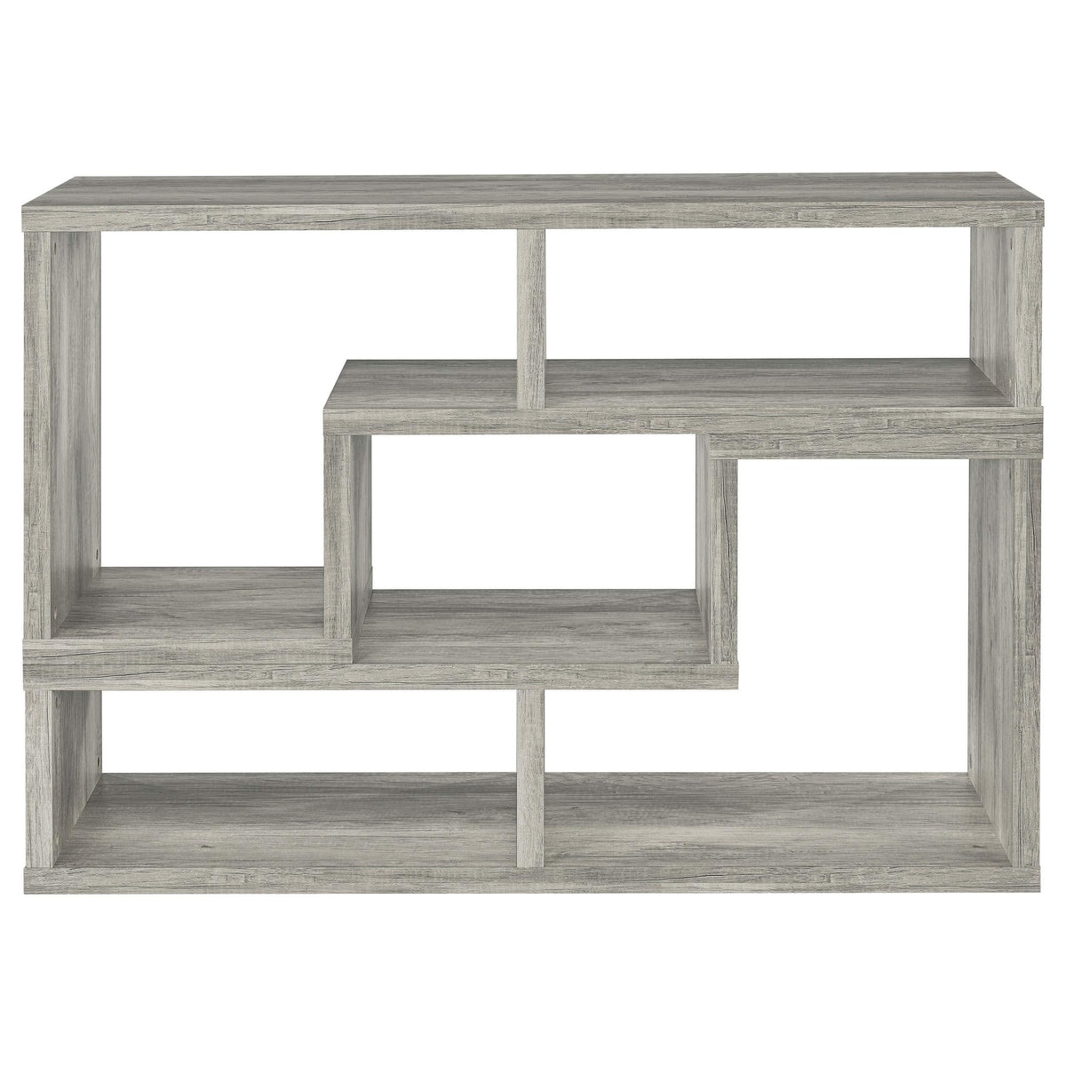 Mueble de TV y estantería multiusos Velma, madera flotante gris