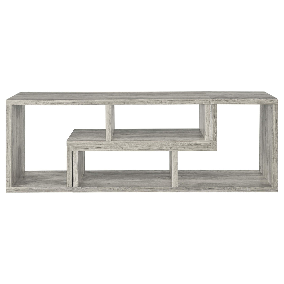 Mueble de TV y estantería multiusos Velma, madera flotante gris