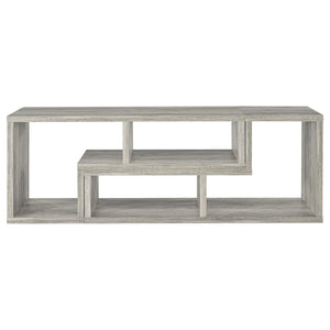Mueble de TV y estantería multiusos Velma, madera flotante gris