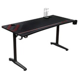 Escritorio para juegos Tarnov de 60 pulgadas con puertos USB, color negro