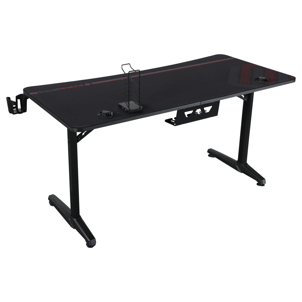 Escritorio para juegos Tarnov de 60 pulgadas con puertos USB, color negro