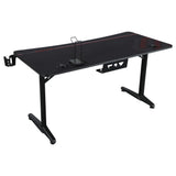 Escritorio para juegos Tarnov de 60 pulgadas con puertos USB, color negro