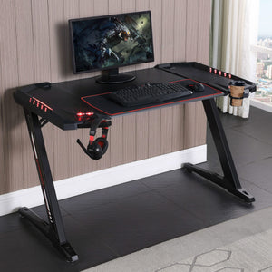 Escritorio para juegos Ardsley de 51 pulgadas con iluminación RGB, color negro
