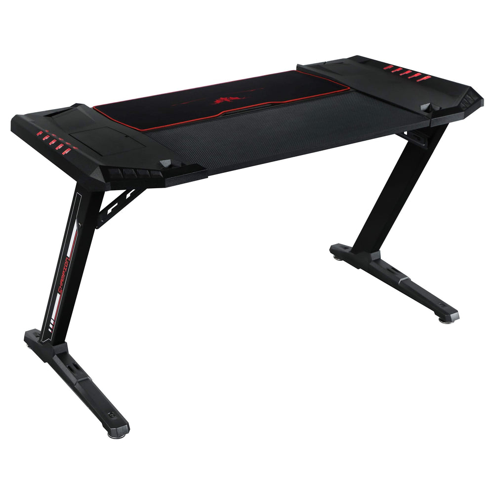 Escritorio para juegos Ardsley de 51 pulgadas con iluminación RGB, color negro