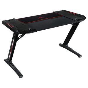 Escritorio para juegos Ardsley de 51 pulgadas con iluminación RGB, color negro
