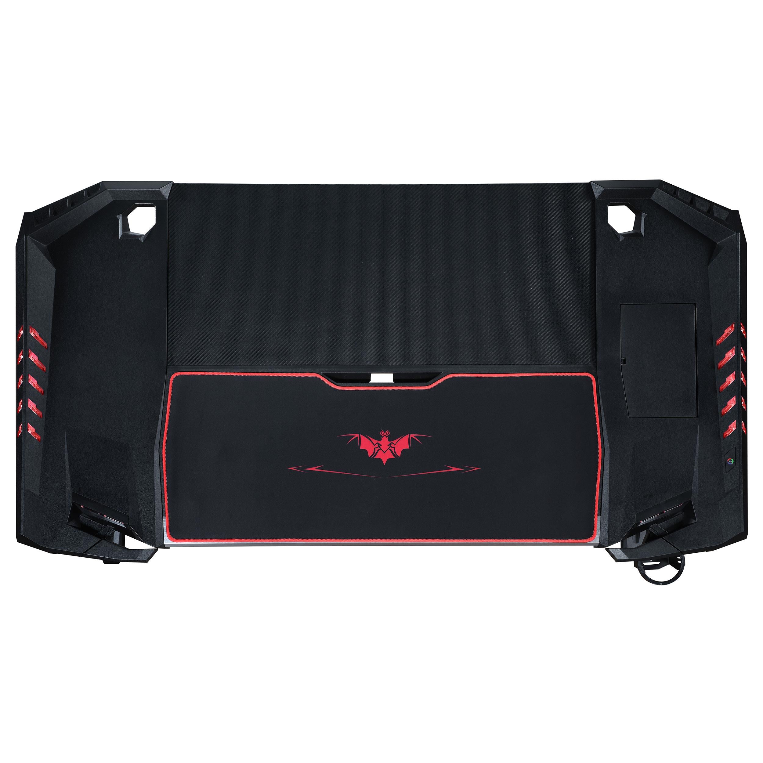 Ardsley 51-inch Computer Gaming Desk with RGB Lighting Black