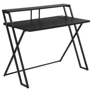 Xavier 45-inch Writing Desk with USB Ports Black