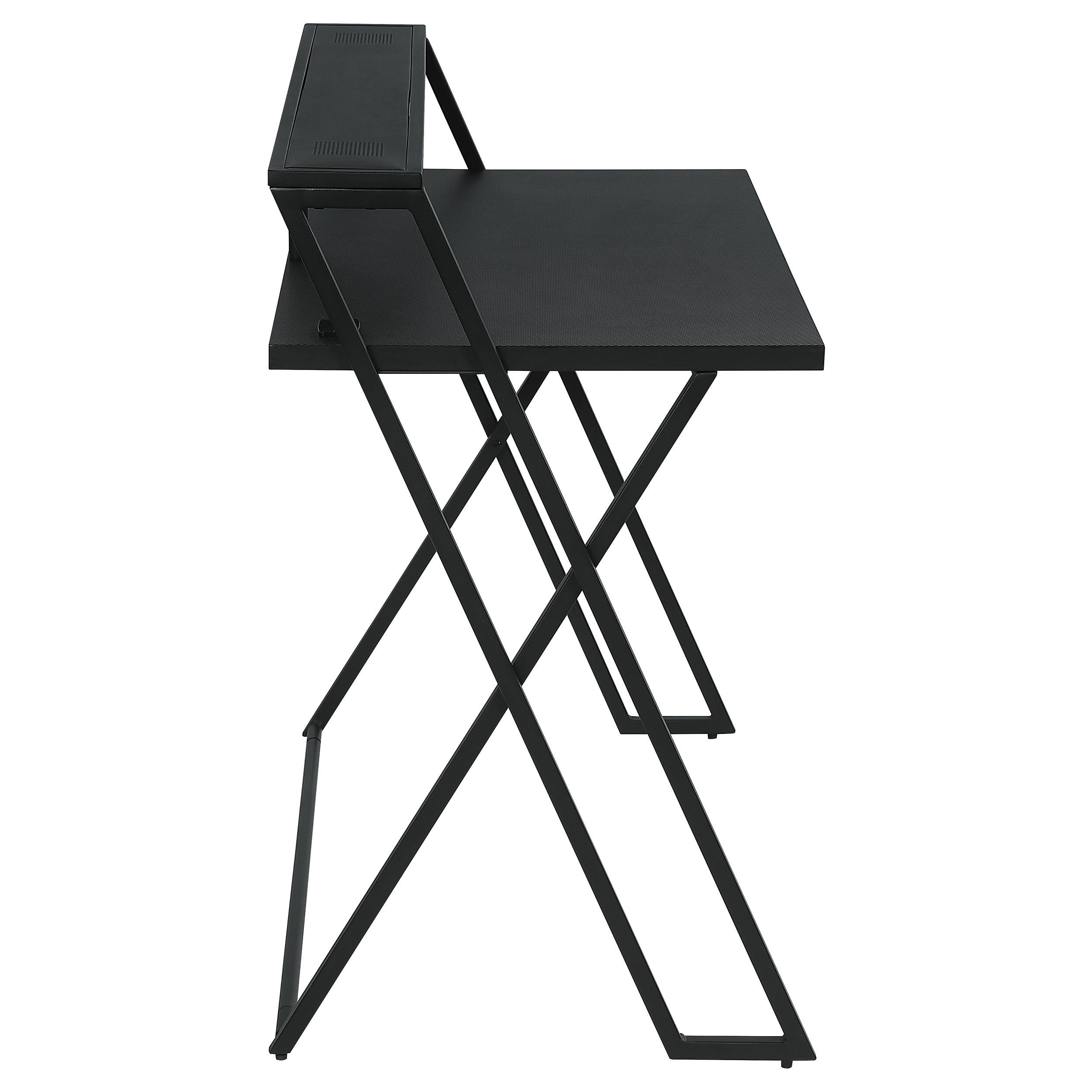 Xavier 45-inch Writing Desk with USB Ports Black