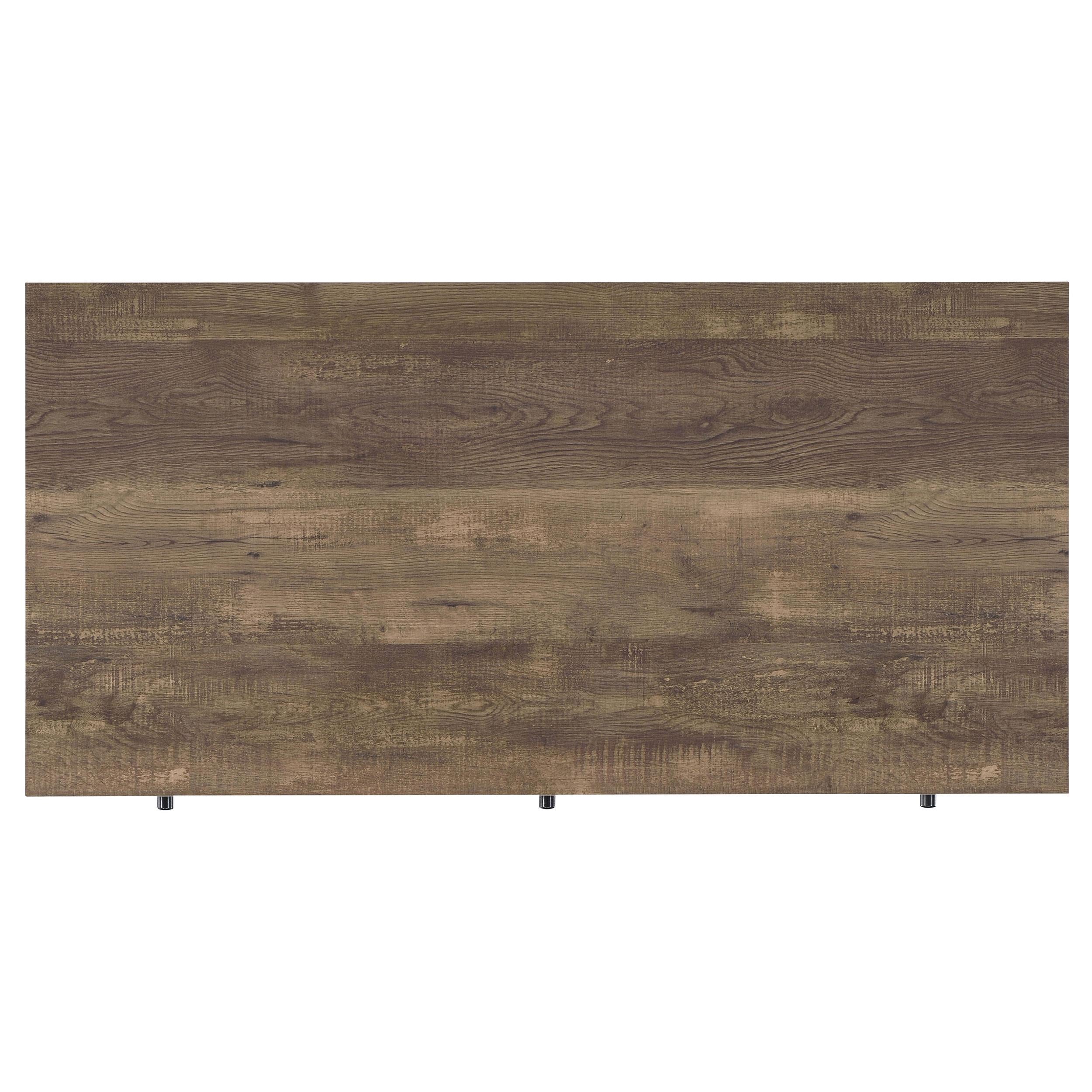 Analiese 3-drawer Writing Desk Rustic Oak and Black
