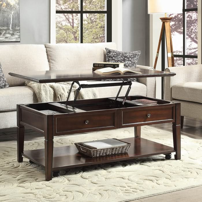 Mesa de centro Malachi con tapa elevable