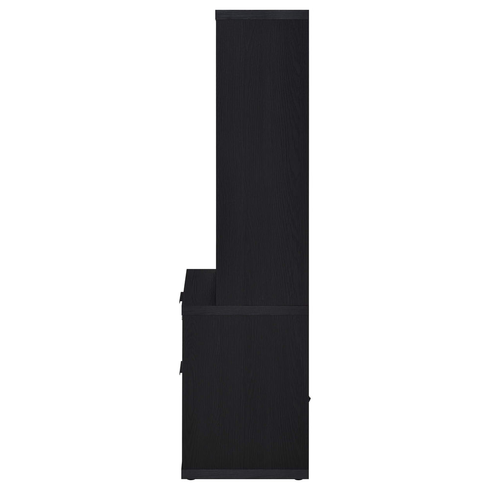 Westpark 3-piece Wall Unit Bookcase Set with USB Black