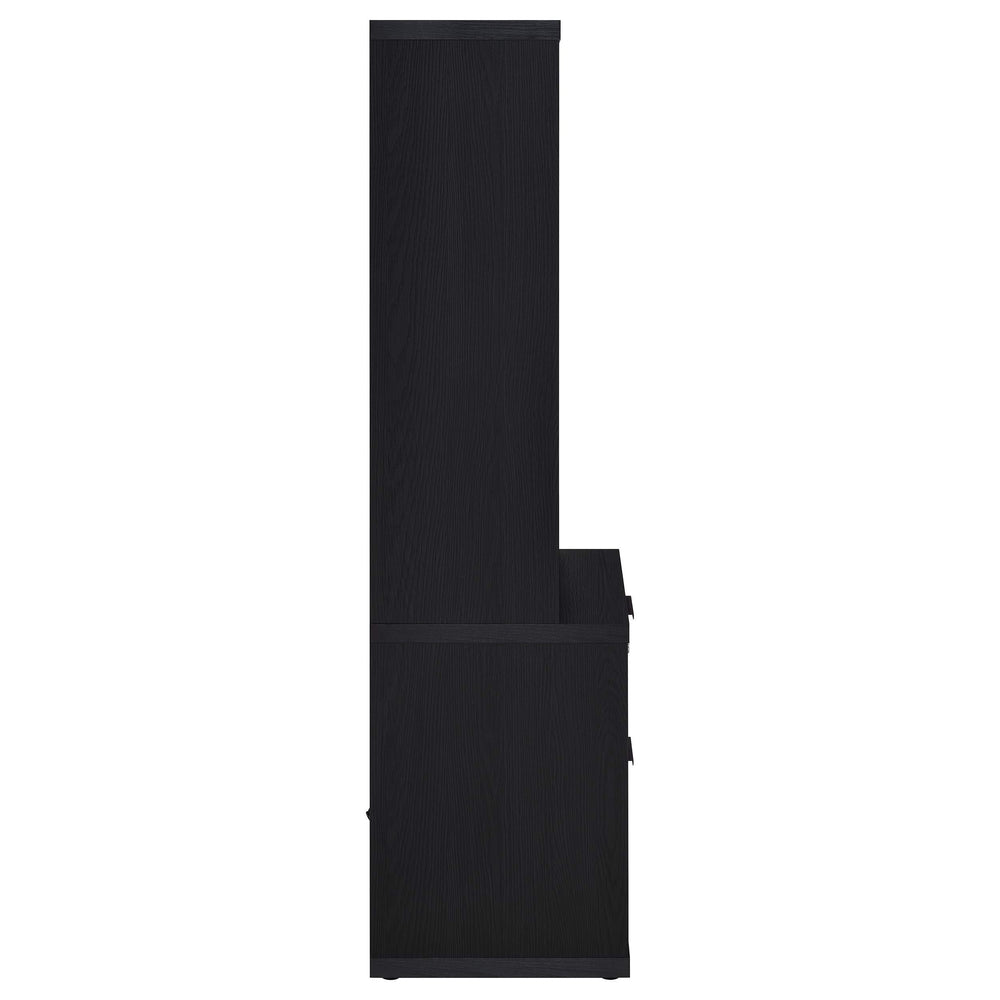 Westpark 3-piece Wall Unit Bookcase Set with USB Black