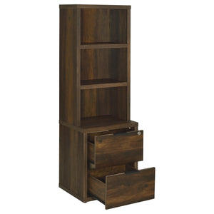 Estantería de pared Westpark de 3 piezas con USB, pino oscuro