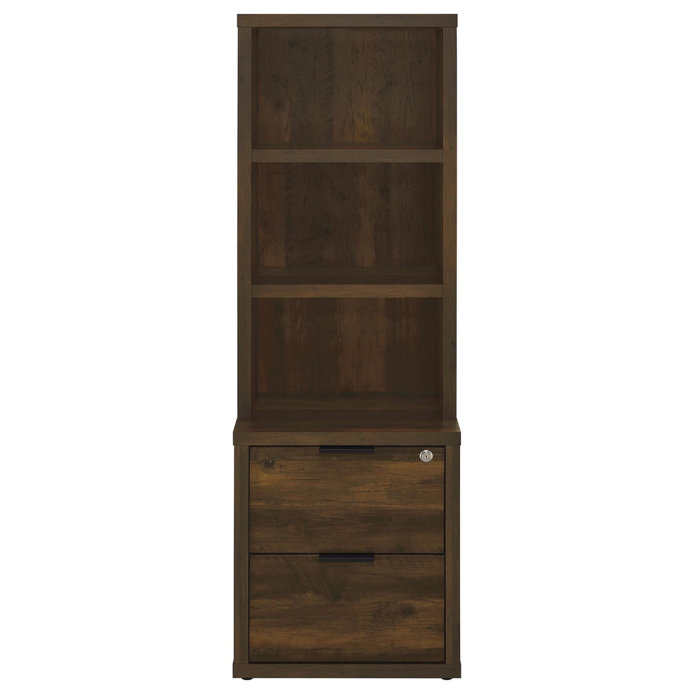 Estantería de pared Westpark de 3 piezas con USB, pino oscuro