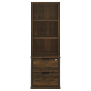 Estantería de pared Westpark de 3 piezas con USB, pino oscuro