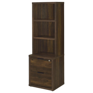 Estantería de pared Westpark de 3 piezas con USB, pino oscuro