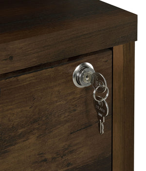 Estantería de pared Westpark de 3 piezas con USB, pino oscuro