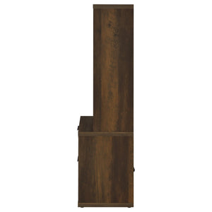 Westpark 3-shelf Bookcase USB and Lockable Drawer Dark Pine