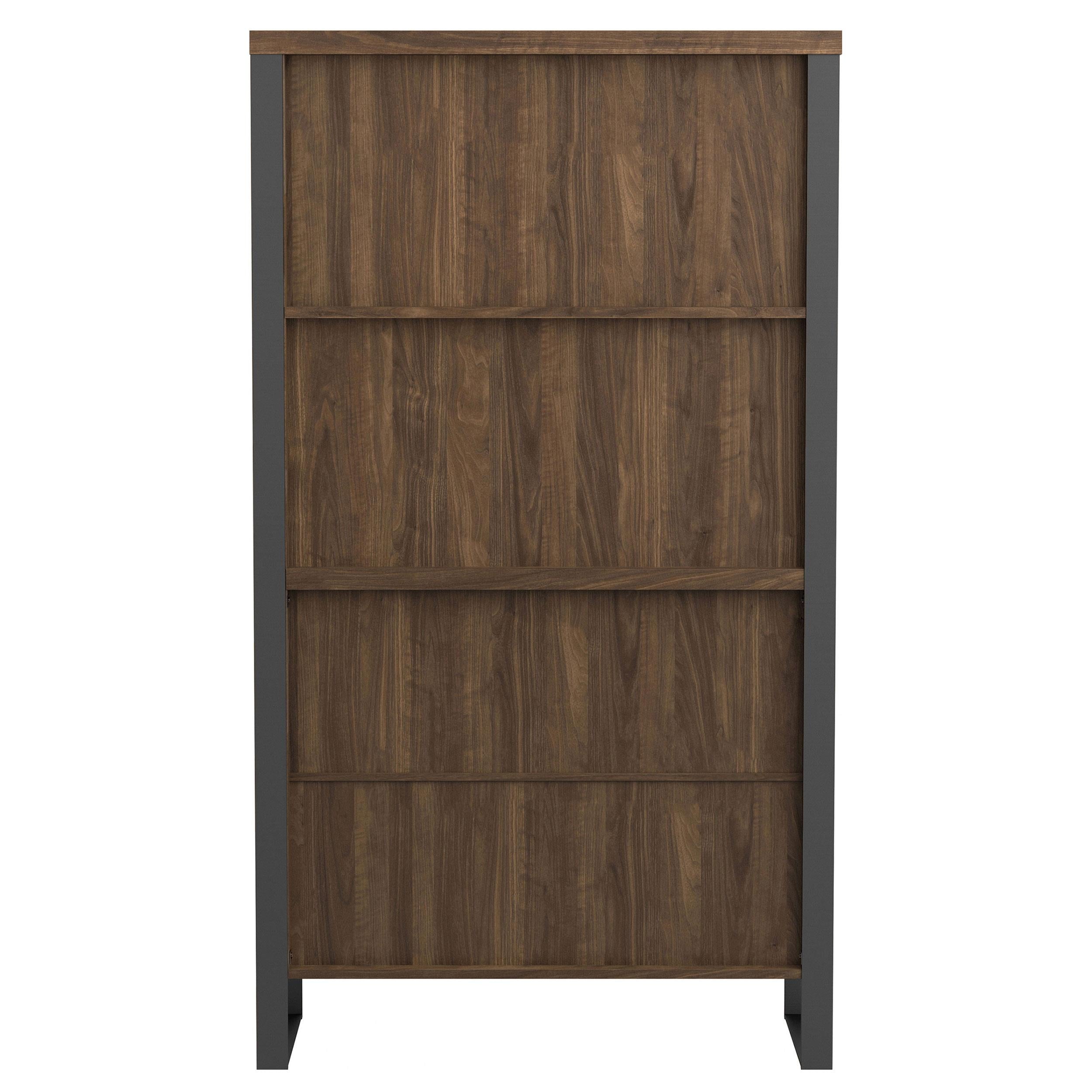 Pattinson 63-inch 2-shelf Cabinet Bookcase Aged Walnut
