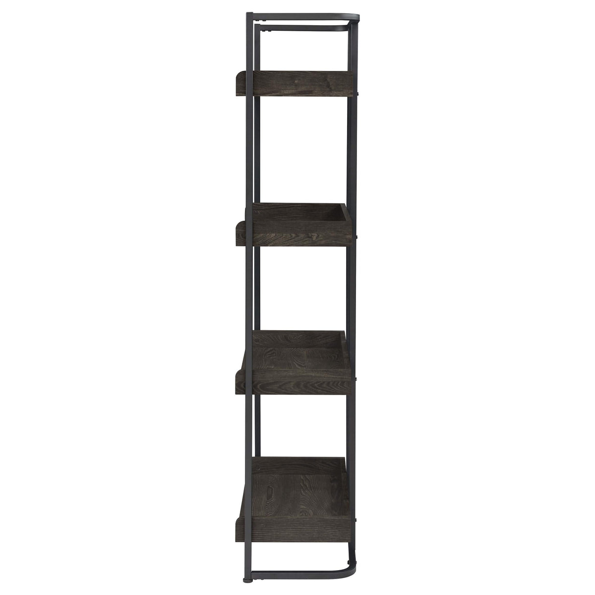 Ember 68-inch 4-shelf Bookshelf Dark Oak and Black
