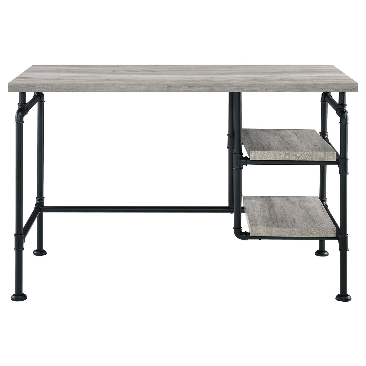Delray 47-inch 2-shelf Piping Writing Desk Grey Driftwood