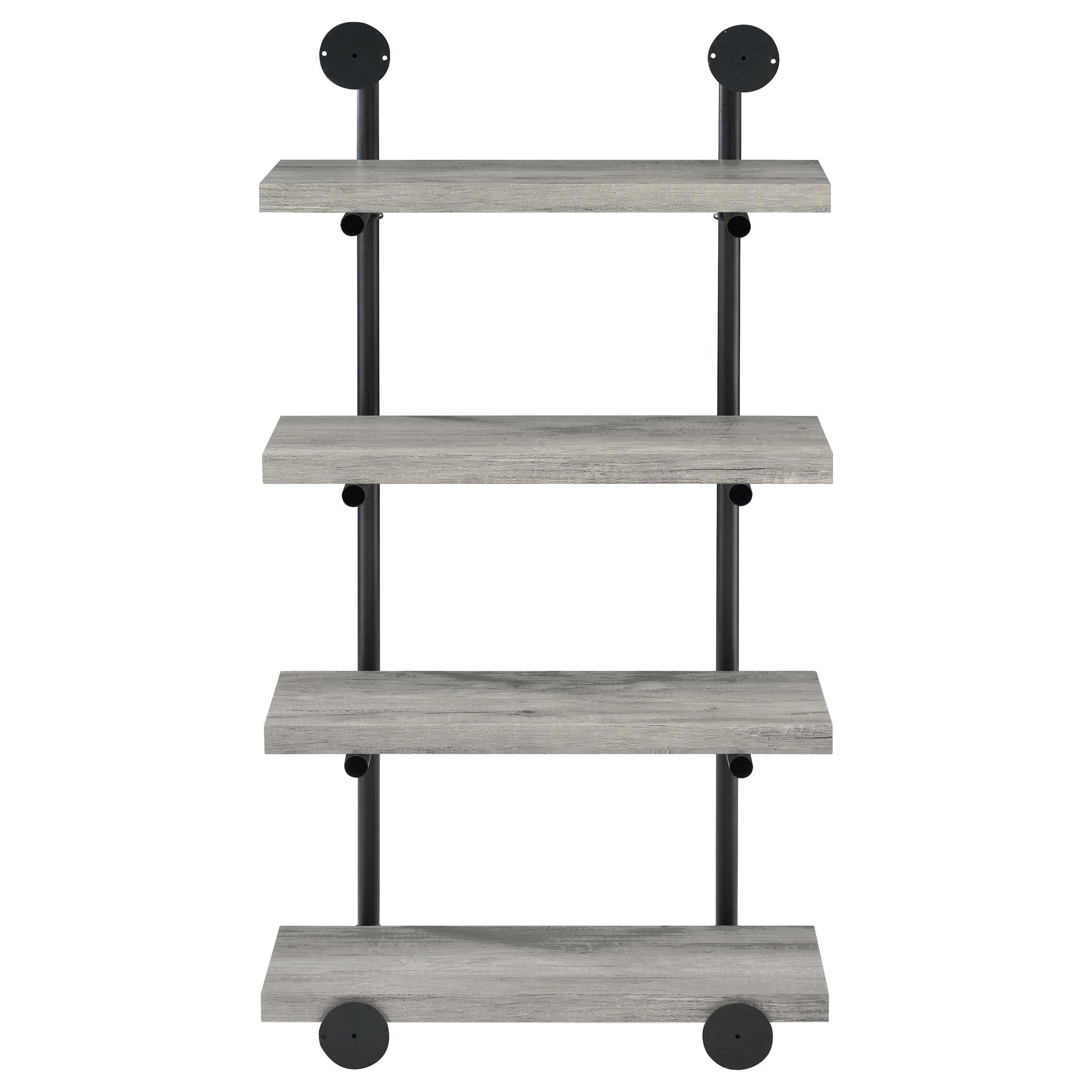 Elmcrest 24-inch 4-shelf Wall Bookshelf Grey Driftwood