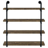 Elmcrest 39-inch 4-shelf Wall Bookshelf Rustic Oak