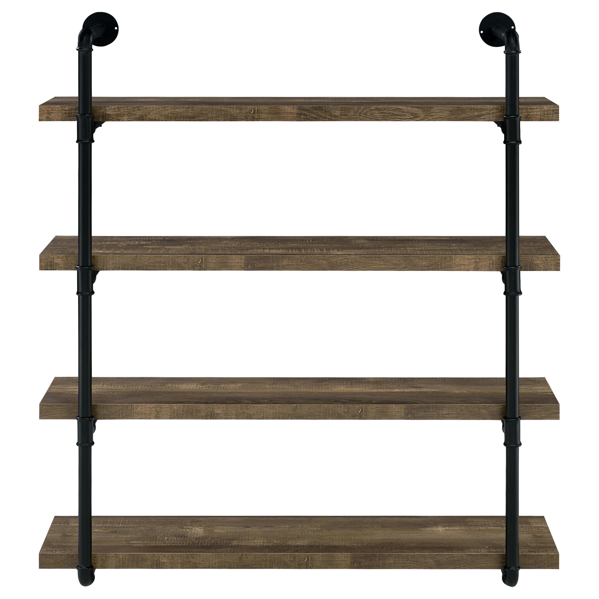 Elmcrest 39-inch 4-shelf Wall Bookshelf Rustic Oak