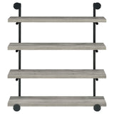 Elmcrest 39-inch 4-shelf Wall Bookshelf Grey Driftwood
