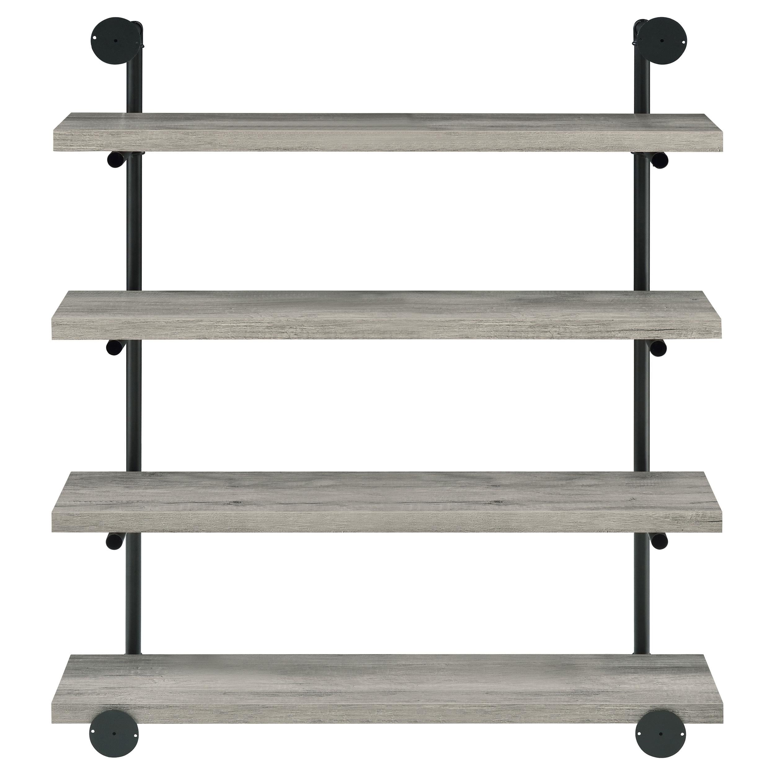 Elmcrest 39-inch 4-shelf Wall Bookshelf Grey Driftwood
