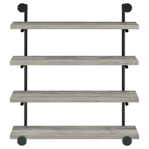 Elmcrest 39-inch 4-shelf Wall Bookshelf Grey Driftwood