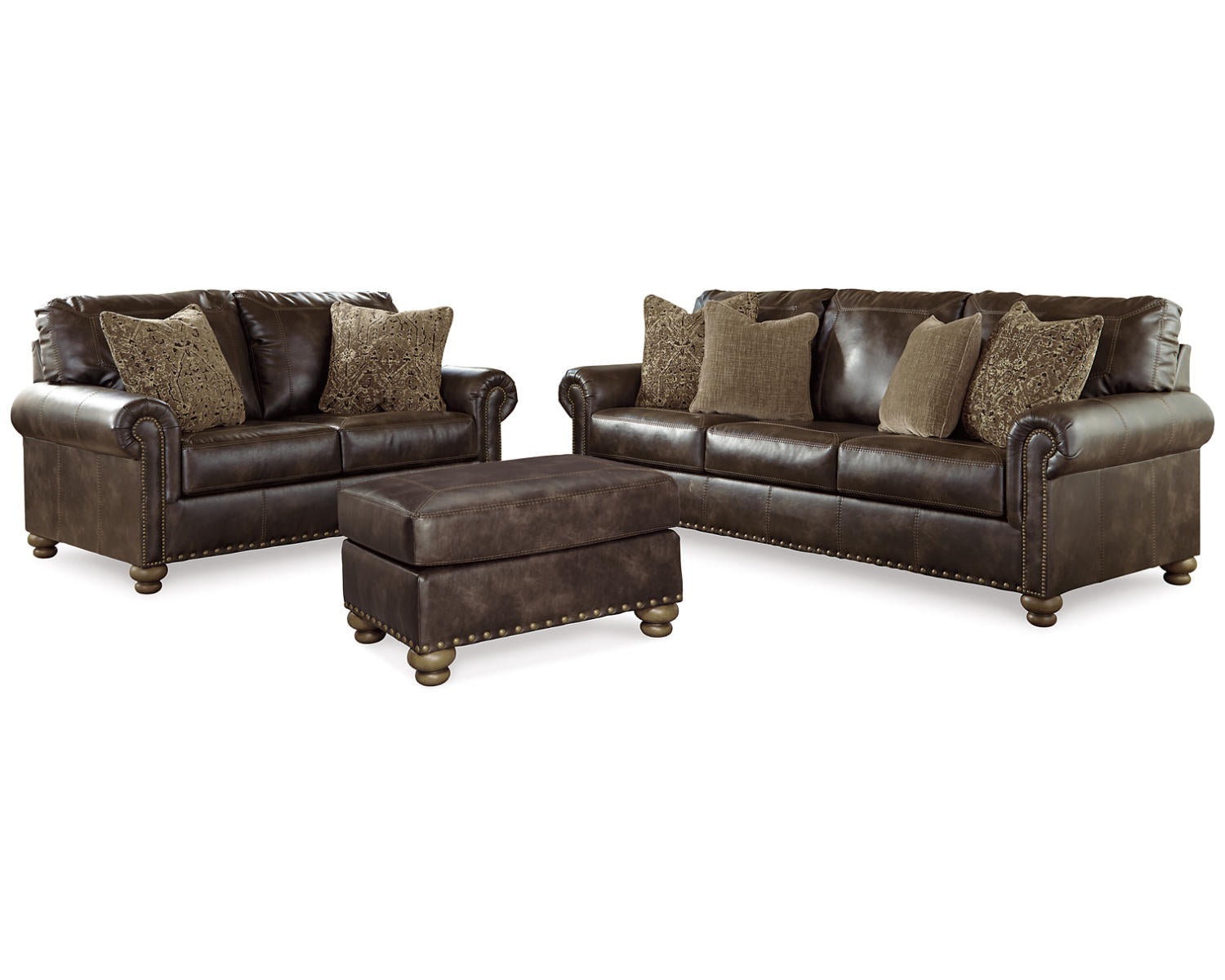Nicorvo Queen Sofa Sleeper, Loveseat and Ottoman