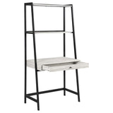 Pinckard 3-piece Ladder Desk and Bookcase Set Grey Stone
