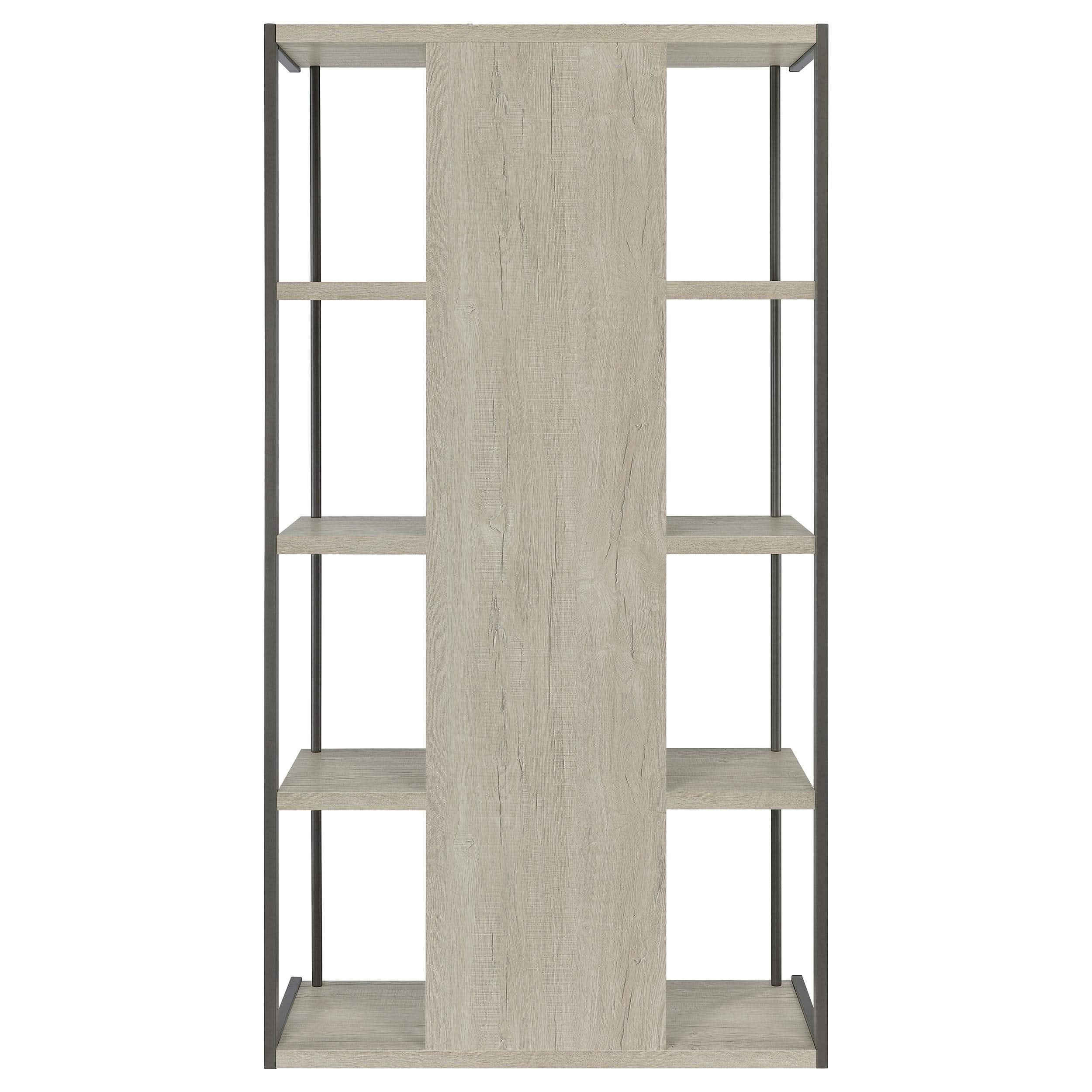 Loomis 72-inch 4-shelf Bookshelf Whitewashed Grey