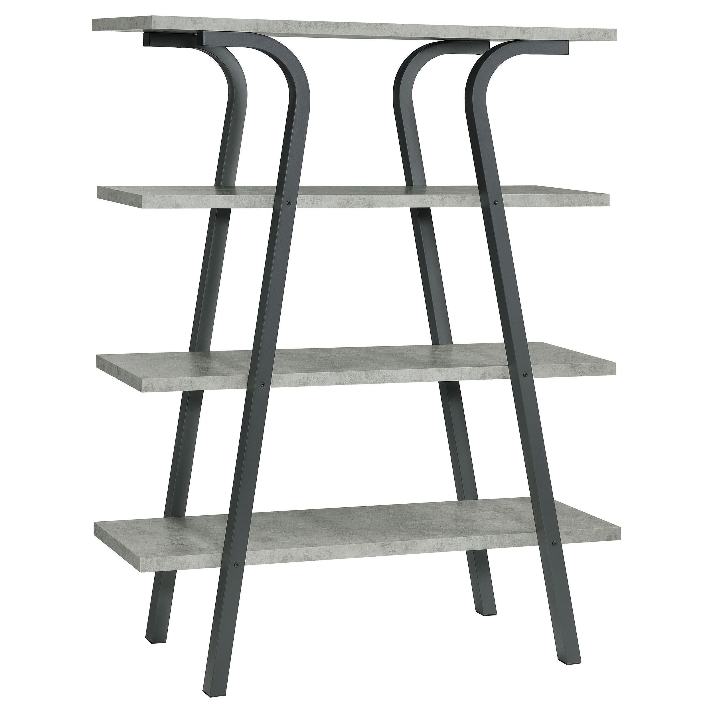 Tatum 63-inch 4-shelf Bookshelf Cement