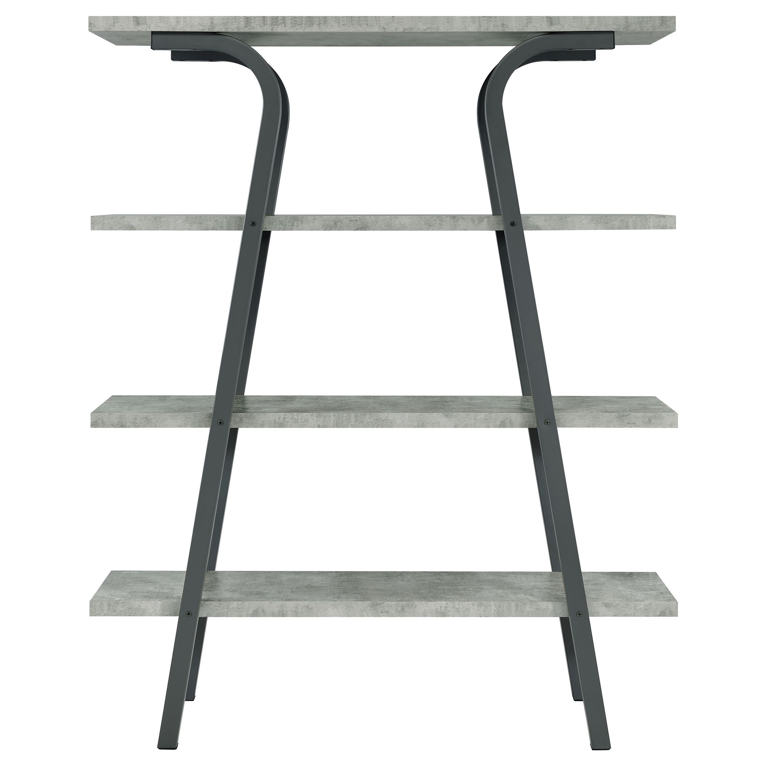 Tatum 63-inch 4-shelf Bookshelf Cement