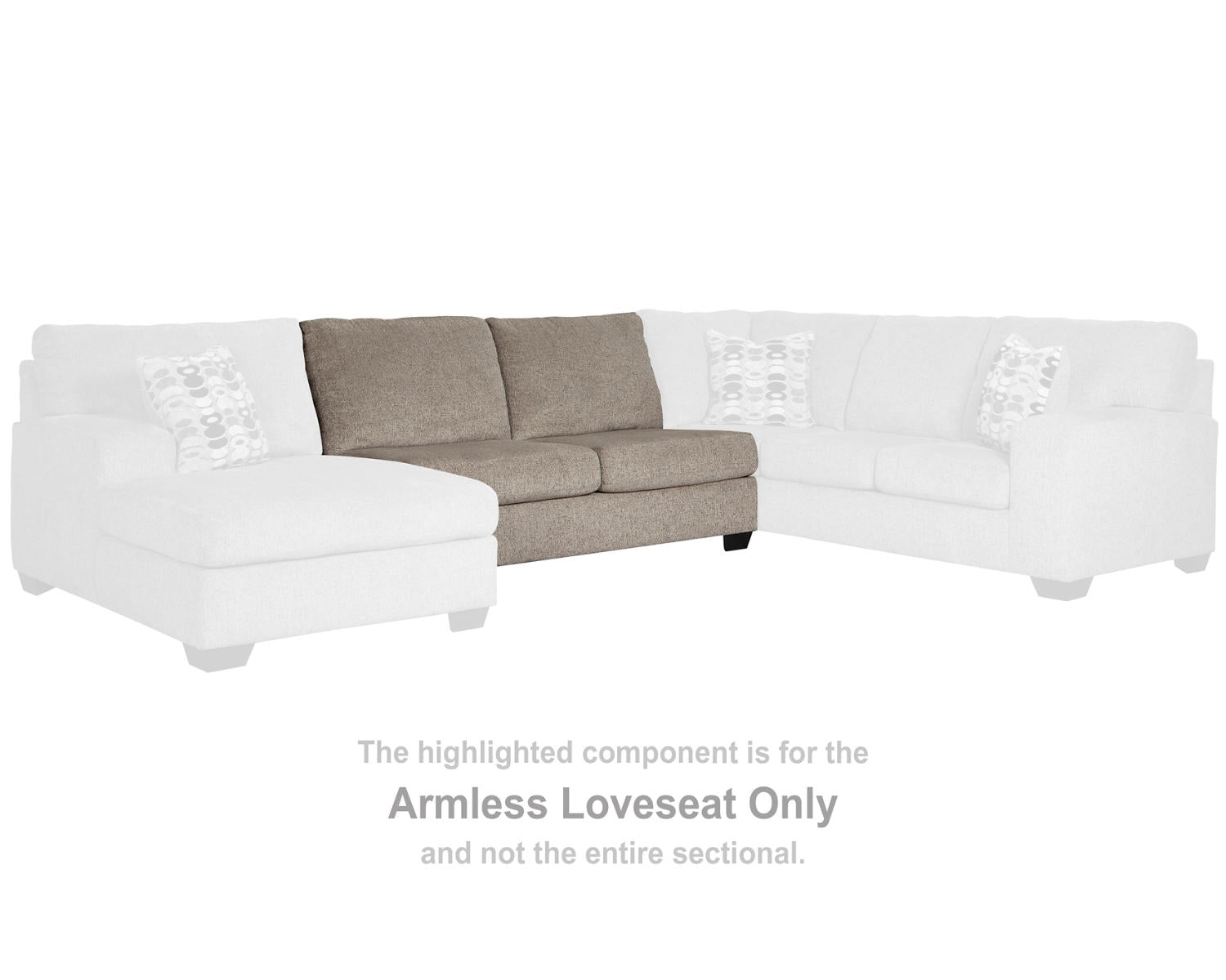 Ballinasloe Armless Loveseat