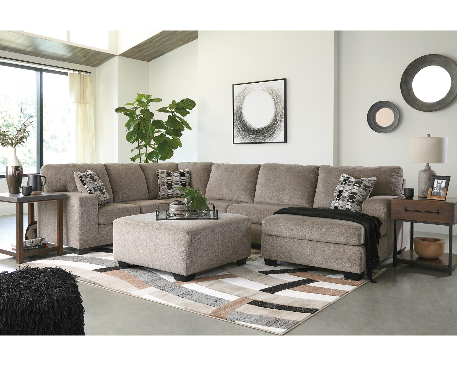 Ballinasloe 3-Piece Sectional and Ottoman