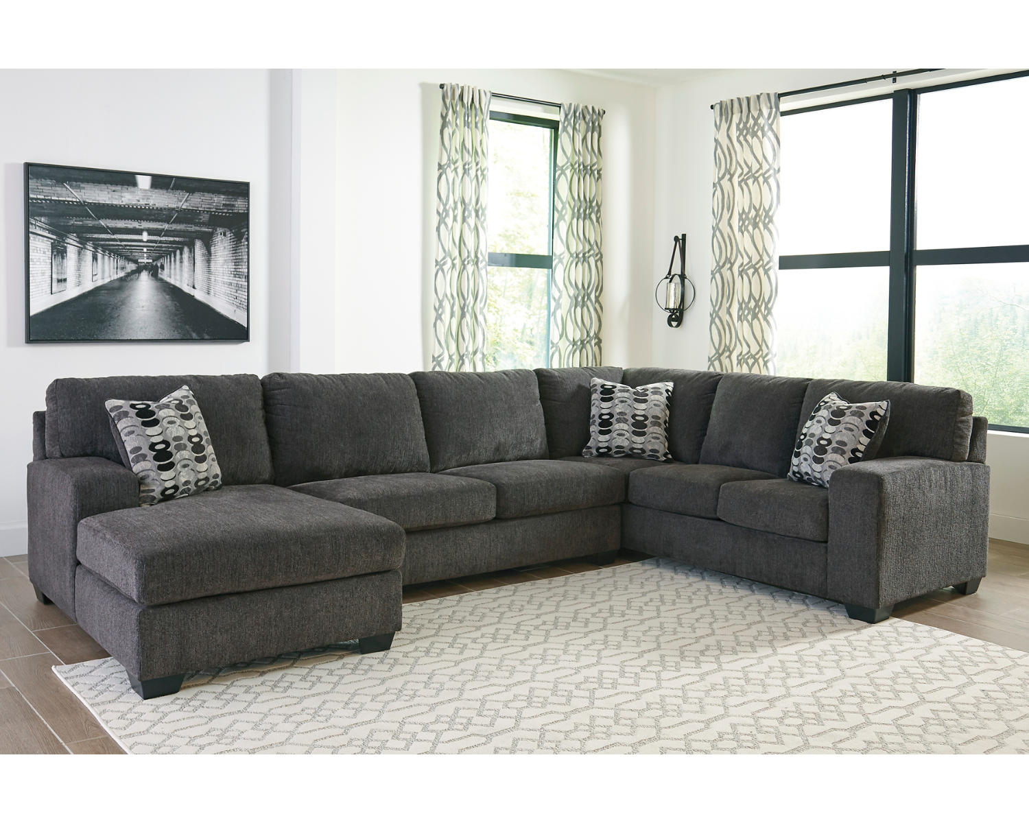 Ballinasloe 3-Piece Sectional, Recliner and Ottoman